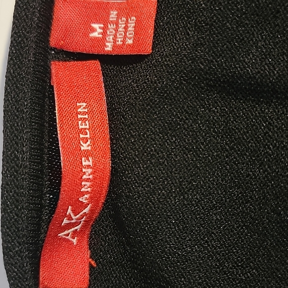 Anne Klein Women's Medium Black See Through Long Sleeve PullOver Top Shirt - Picture 3 of 4